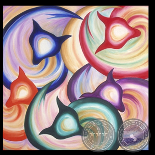 ZORROS DURMIENDO EN LA NIEVE, 2000 - Óleo de MERCEDES McLEAN DE CENTURIÓN